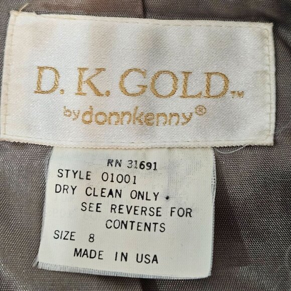 D.K. Gold By Donnkenny Striped Knit Jacket Size 8 Purple Mohair Lambswool 80's - Picture 7 of 9